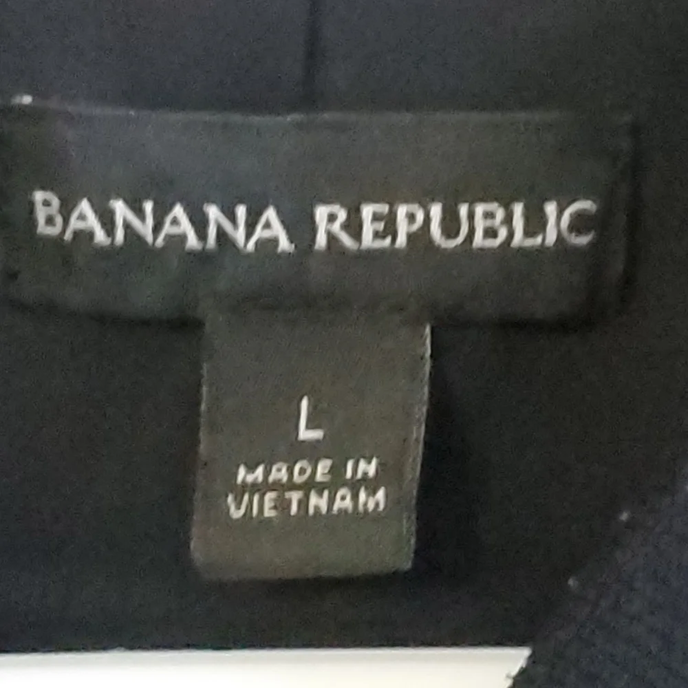 BANANA REPUBLIC LARGE BLACK BOMBERJACKET. MENS.